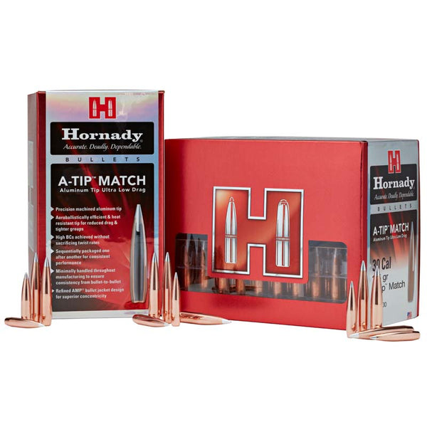 Hornady 30 Cal 250Gr A-Tip Bullets(100's)