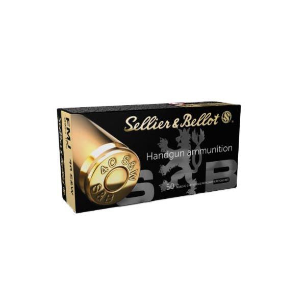 SELLIER & BELLOT AMMUNITION, 40SW, 180 GR, FMJ (50’s)