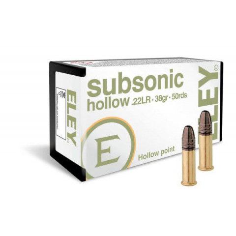 Eley 22 38Gr Subsonic Hollow Ammo (50's)