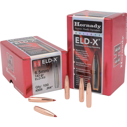 Hornady 6.5mm - 143Gr ELD-X Bullets (100's)