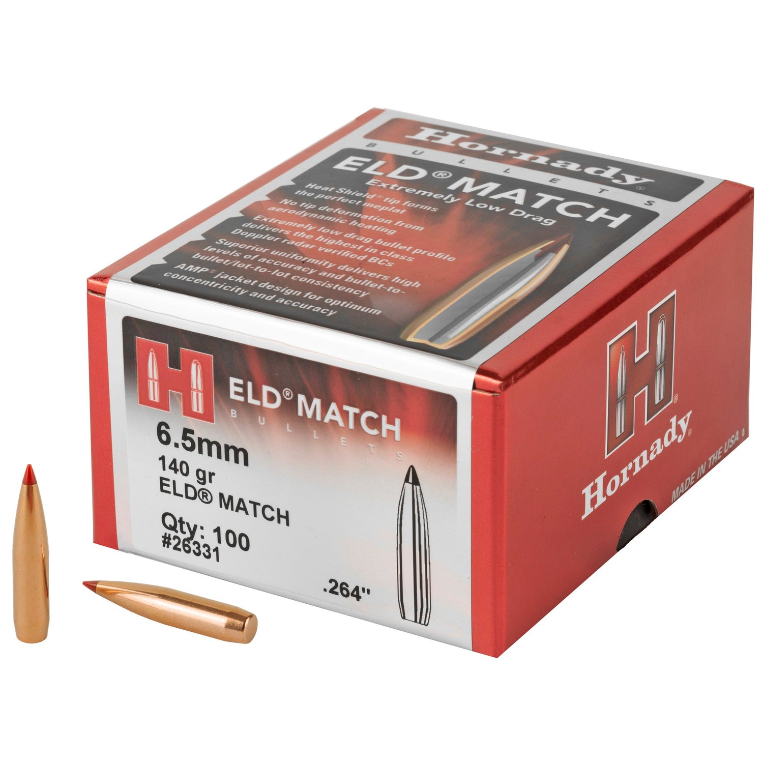 Hornady 6.5mm - 140Gr ELD Match Bullets (100’s) - Clay Pigeon Adventures