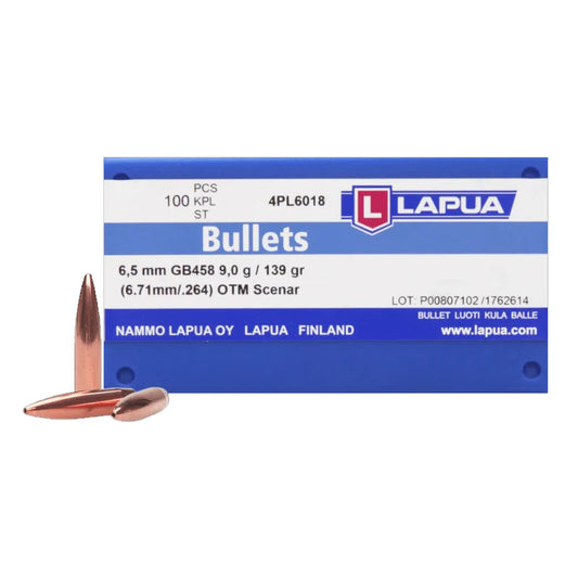 Lapua 139Gr HPBT 6.5mm Scenar (100’s)