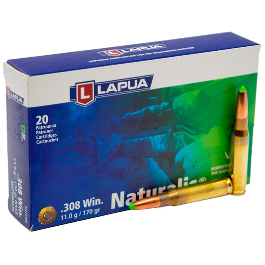 Lapua .308 Win 170gr Naturalis Ammo (20)