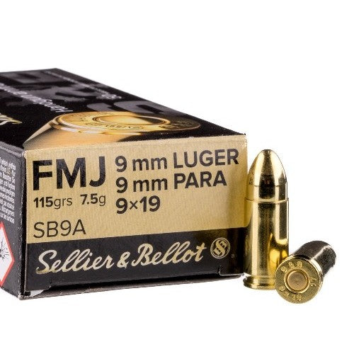 S&B 9mm 115GR Ammunition (20’s)