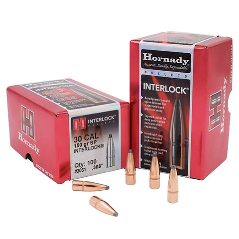 Hornady 30 Cal 150Gr SP Bullets (100’s)