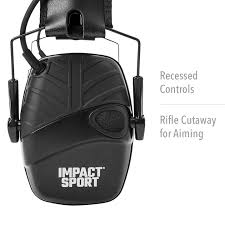 HL Impact Electronic Sports Muff Black