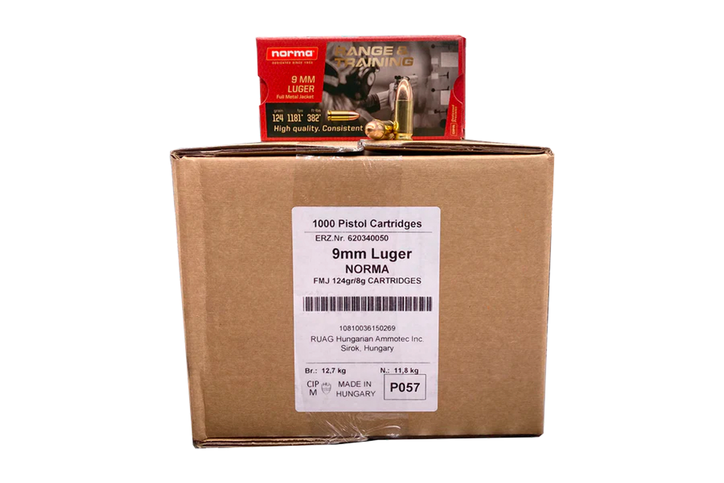 Norma 9mm 124gr (1000’s) Ammo